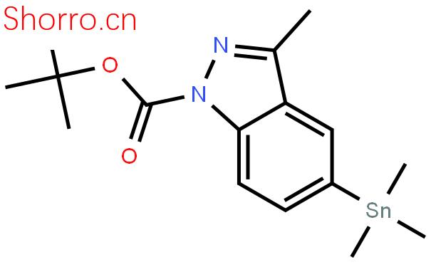 1-叔丁酰基-3-甲基-5-三甲基錫吲唑結構式圖片|855292-59-0結構式圖片