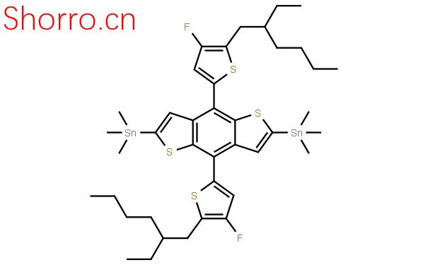 (4,8-雙(5-(2-乙基己基)-4-氟噻吩基)并[1,2-b;4,5-b']二噻吩基)雙(三甲基錫基)結構式圖片|1514905-25-9結構式圖片
