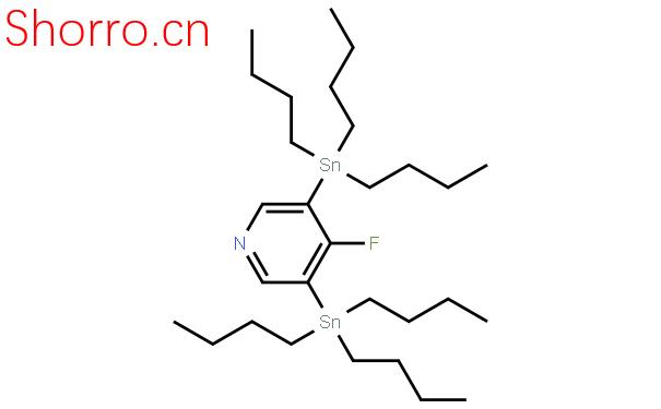4-氟-3,5-二(三丁基錫烷基)吡啶,4-氟-3,5-二(三丁基錫烷基)吡啶結構式圖片|1204580-75-5結構式圖片
